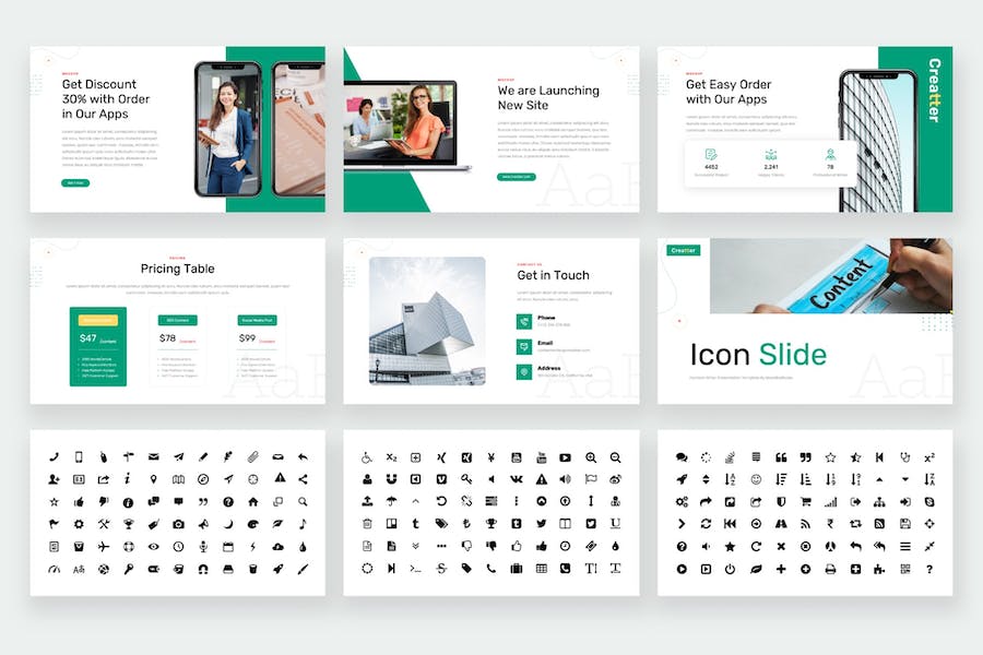 创作者文案策划公司PPT模板 - 顶尖PPT