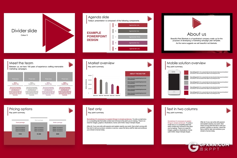 35页扁平化图文信息展示类PPT模板 - 顶尖PPT