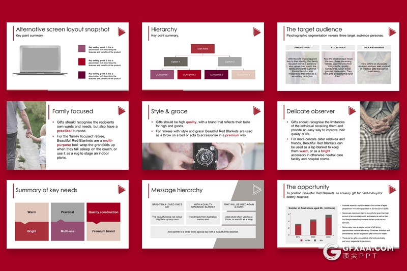 35页扁平化图文信息展示类PPT模板 - 顶尖PPT