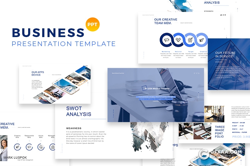 64页国外商务风格企业团队介绍工作汇报PPT模板 附赠33页icon图标ppt素材 - 顶尖PPT