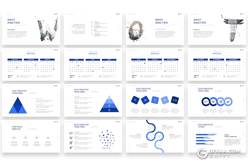 64页国外商务风格企业团队介绍工作汇报PPT模板 附赠33页icon图标ppt素材 - 顶尖PPT