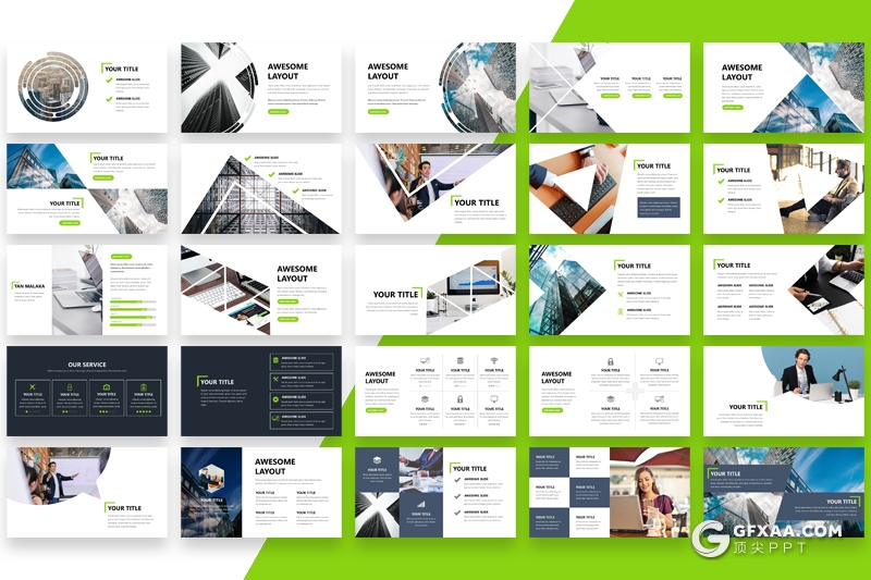 101页简约风格欧美商务多用途PPT模板 - 顶尖PPT