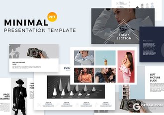 85页简约时尚风格模特写真服装图片展示PPT模板 - 顶尖PPT