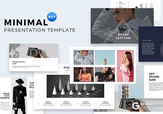 85页简约时尚风格模特写真服装图片展示keynote模板 - 顶尖PPT