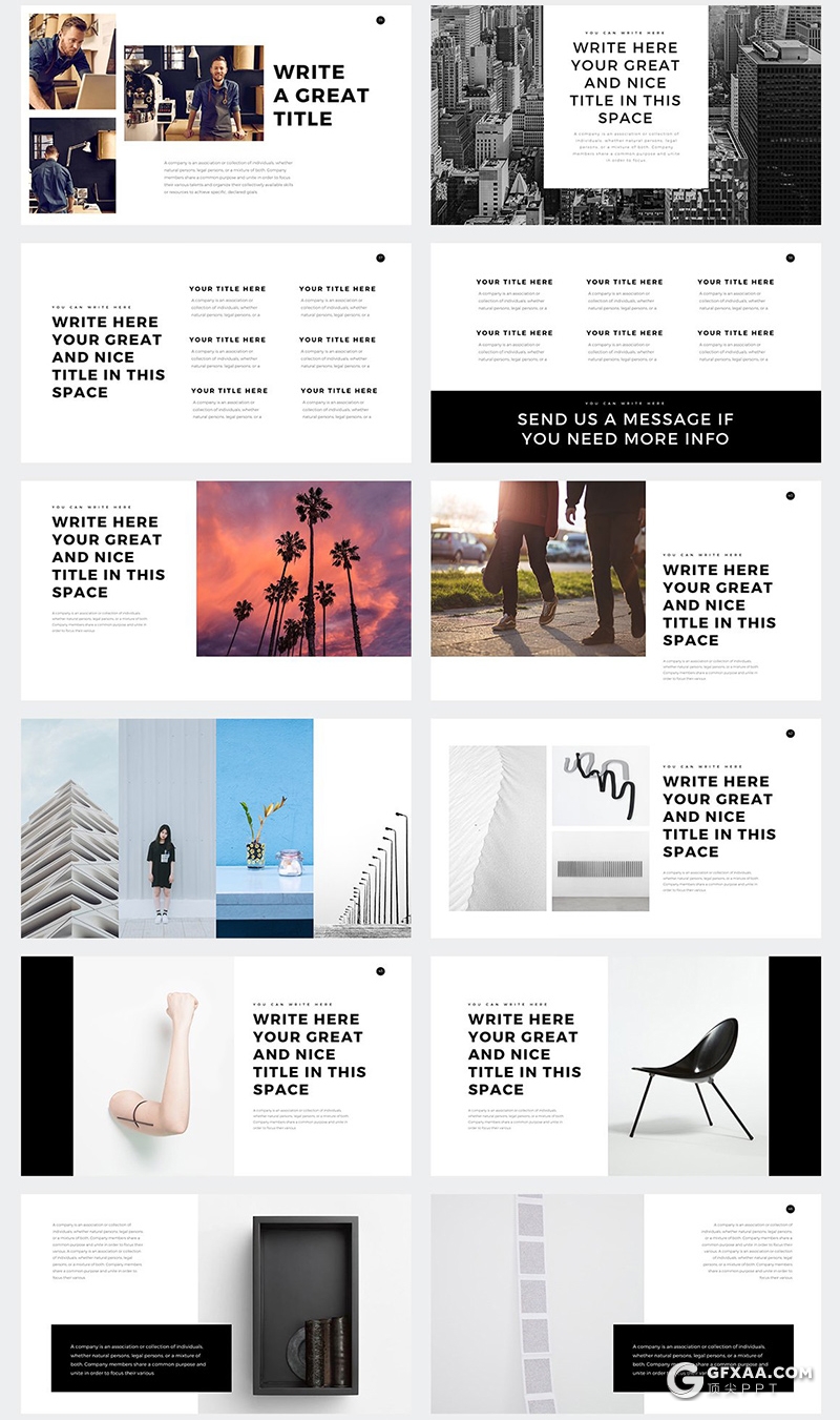 110页简约时尚风格商务通用PPT模板 包含多个国家地图ppt模板 - 顶尖PPT