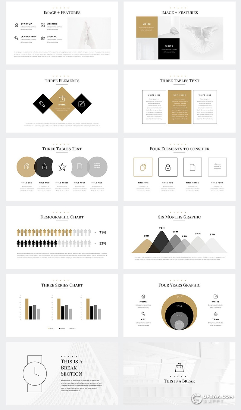 66页白色极简时尚风格国外多用途keynote模板 - 顶尖PPT