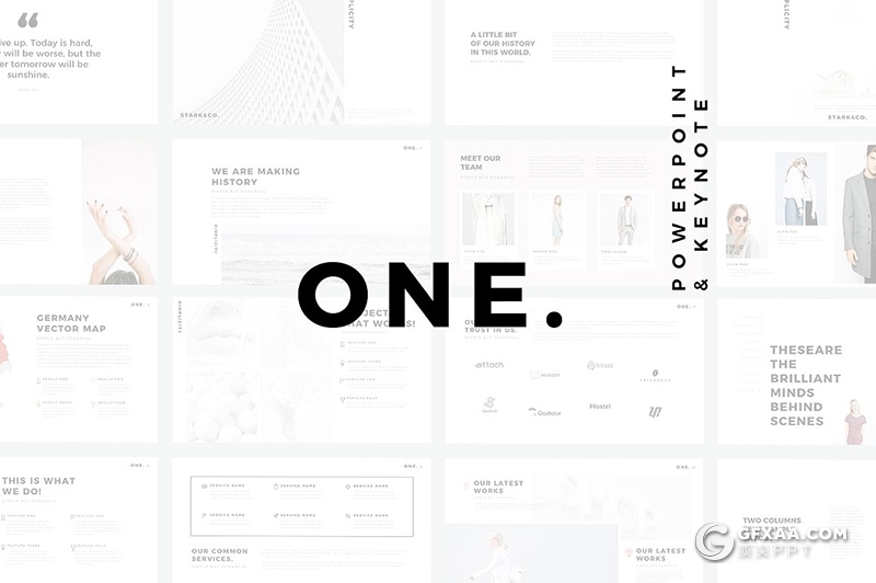 66页国外极简文艺唯美风格keynote模板 - 顶尖PPT