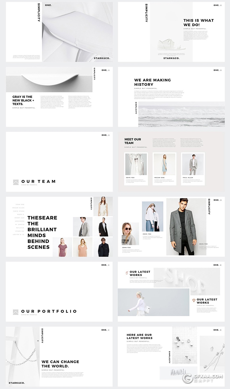 66页国外极简文艺唯美风格keynote模板 - 顶尖PPT