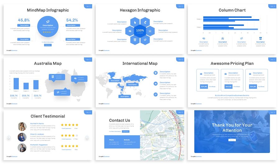 欧美商务企业团队介绍PPT模板 - 顶尖PPT