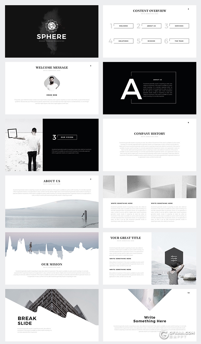 144页国外简约文艺风格商务多用途keynote模板 - 顶尖PPT