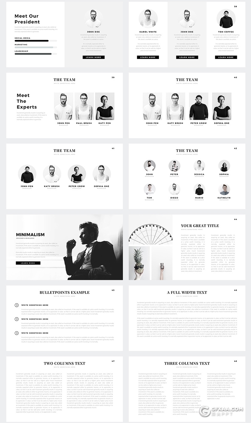 144页国外简约文艺风格商务多用途keynote模板 - 顶尖PPT
