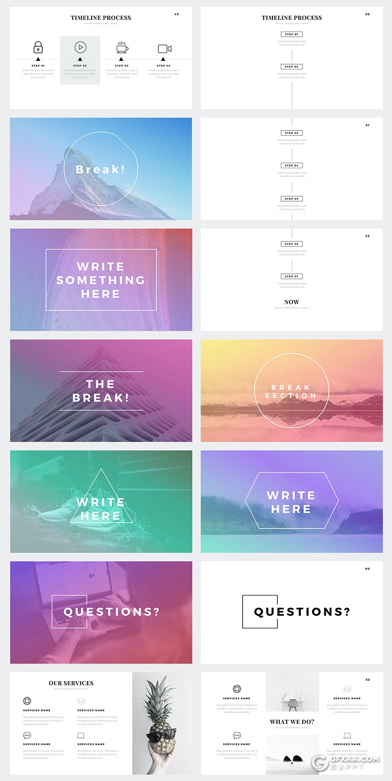 144页国外简约文艺风格商务多用途keynote模板 - 顶尖PPT