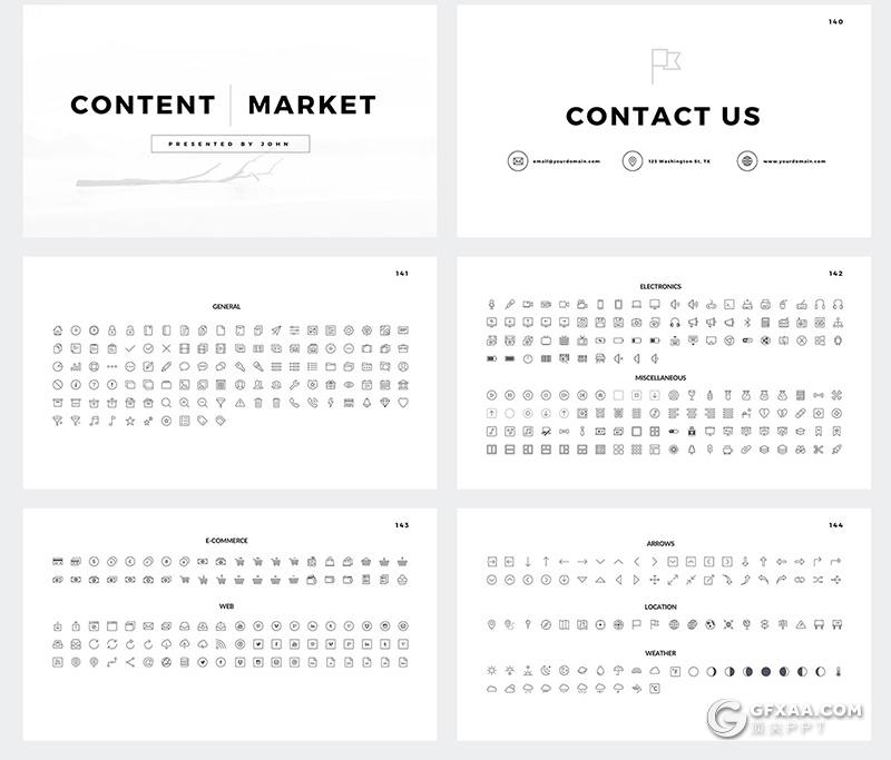 144页国外简约文艺风格商务多用途keynote模板 - 顶尖PPT