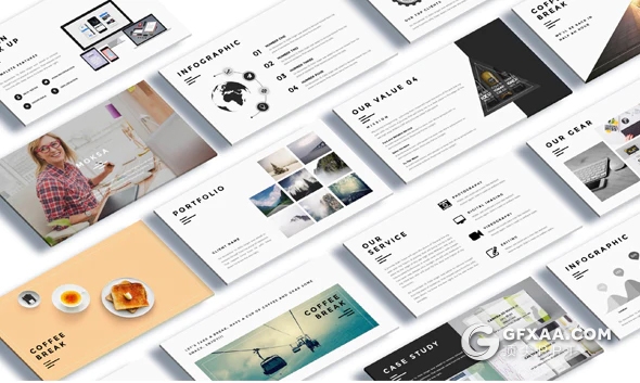 105页国外简约商务多用途PPT模板 - 顶尖PPT