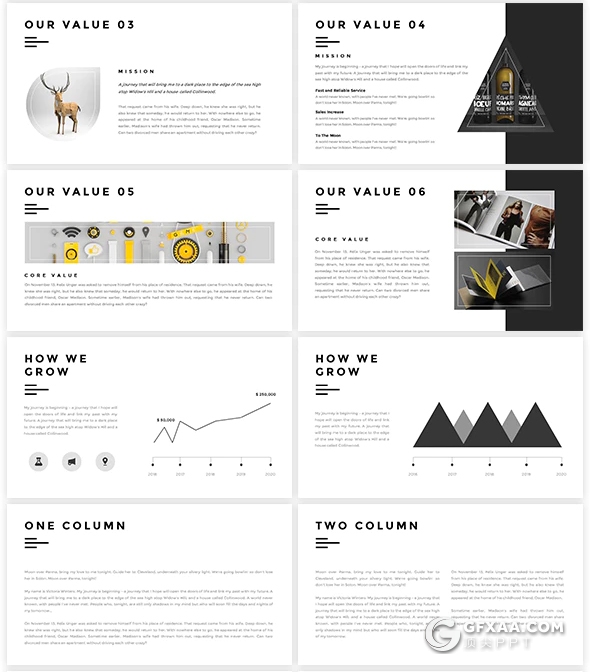 105页国外简约商务多用途PPT模板 - 顶尖PPT
