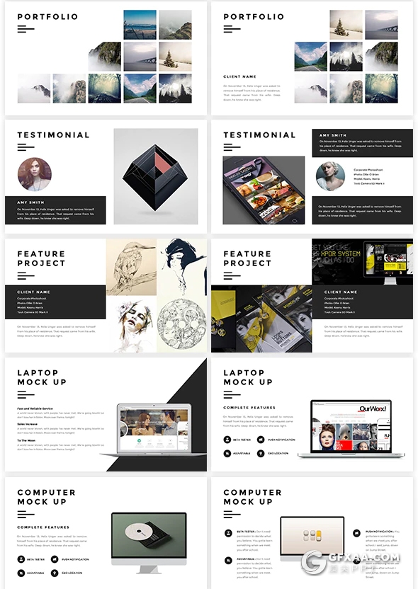 105页国外简约商务多用途PPT模板 - 顶尖PPT