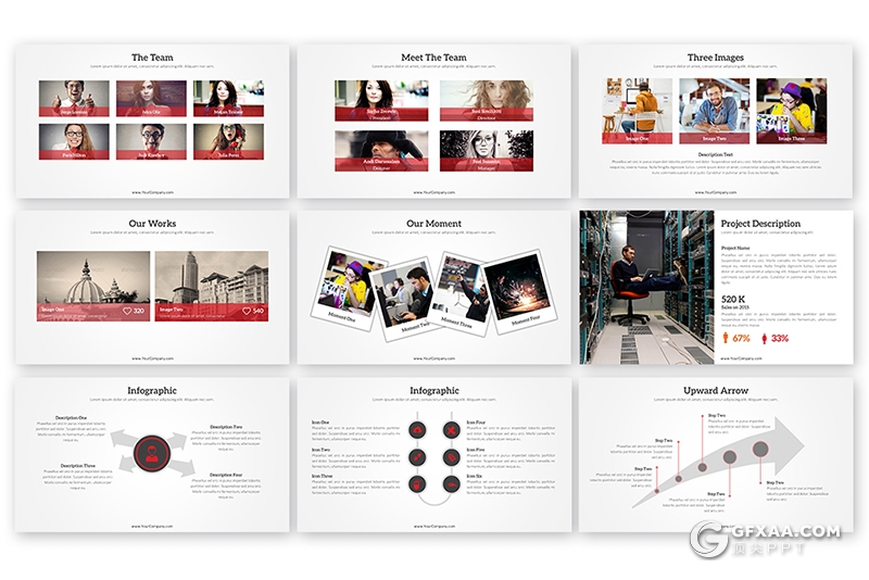 51页商务风格黑白两种底色工作汇报ppt 20个XML配色文件 - 顶尖PPT