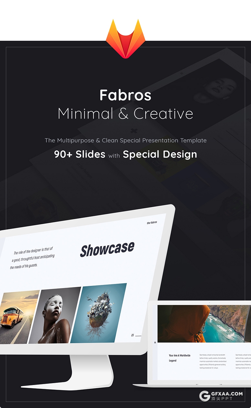 97页简约时尚风格国外商务汇报团队介绍ppt模板 - 顶尖PPT