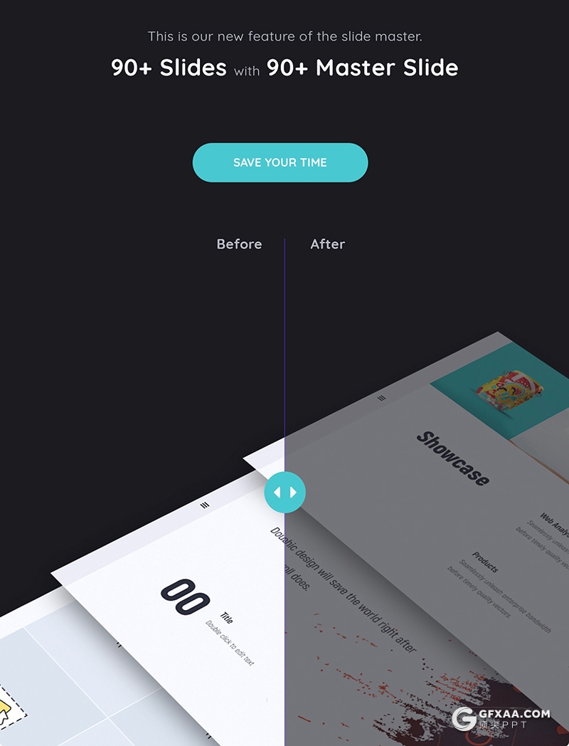 97页简约时尚风格国外商务汇报团队介绍ppt模板 - 顶尖PPT