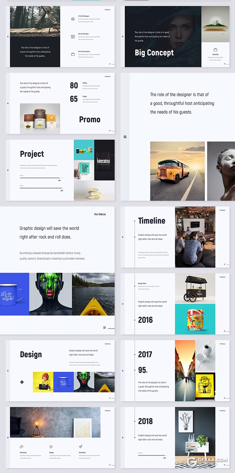 97页简约时尚风格国外商务汇报团队介绍ppt模板 - 顶尖PPT