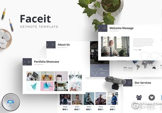 30页欧美商务风格企业介绍工作汇报分析keynote模板 5种主题配色 - 顶尖PPT