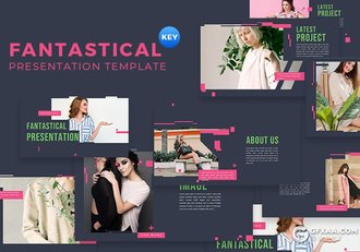 50页时尚杂志风格摄影图片展示keynote模板 - 顶尖PPT