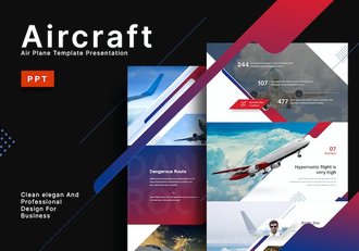 航空公司宣传推广黑色科技风PPT模板 - 顶尖PPT