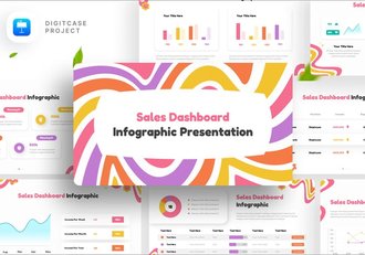 销售仪表板信息图表分析Keynote模板 - 顶尖PPT