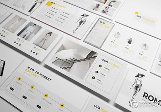 81页简约时尚风格欧美高端Google slides模板 16:9和4:3两种尺寸 - 顶尖PPT