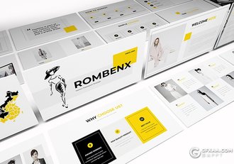 81页简约时尚风格欧美高端ppt模板 16:9和4:3两种尺寸 - 顶尖PPT