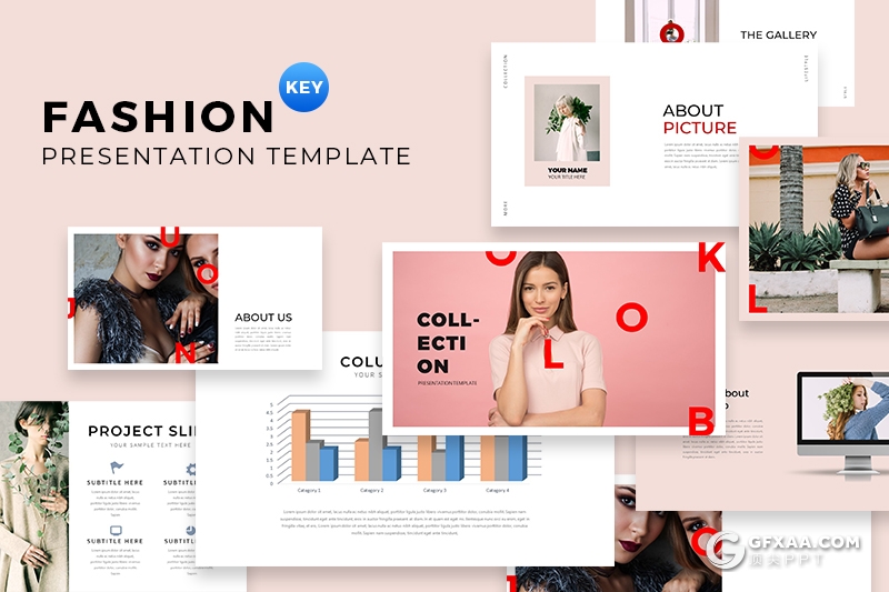 50页简约时尚杂志风格keynote模板 - 顶尖PPT