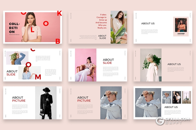 50页简约时尚杂志风格keynote模板 - 顶尖PPT