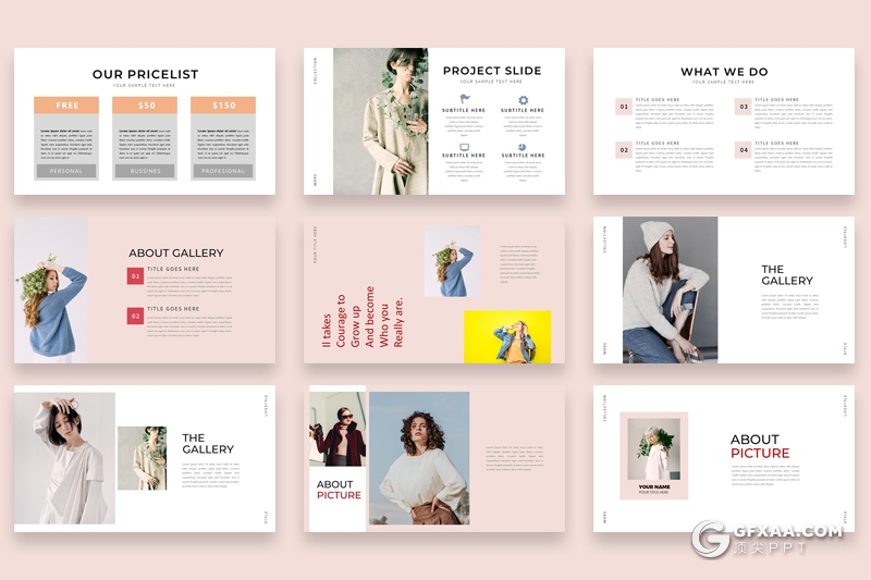 50页简约时尚杂志风格keynote模板 - 顶尖PPT