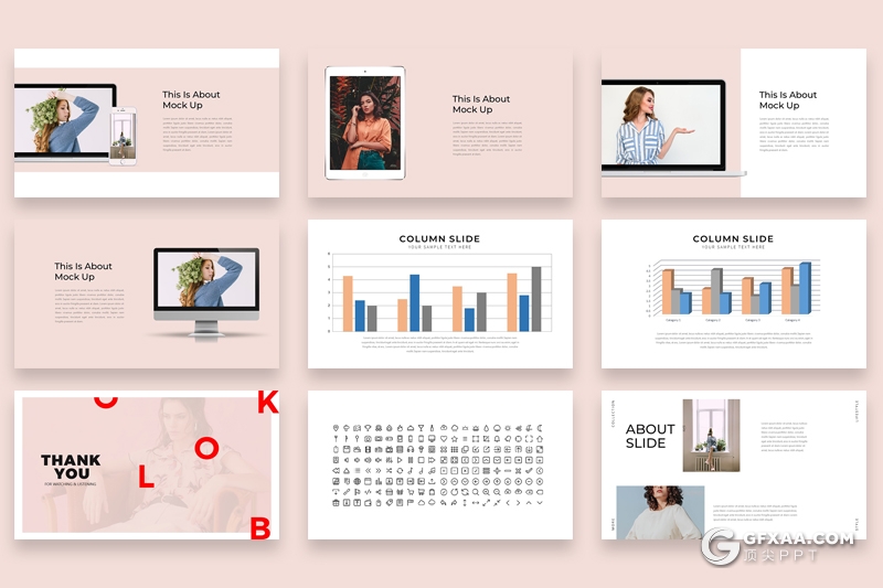 50页简约时尚杂志风格keynote模板 - 顶尖PPT