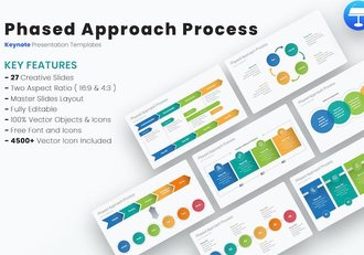 分阶段流程图形keynote模板 - 顶尖PPT