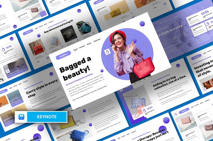 时尚服装配饰品牌推介Keynote模板 - 顶尖PPT