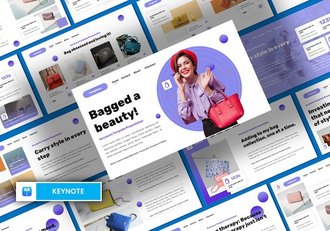 时尚服装配饰品牌推介Keynote模板 - 顶尖PPT
