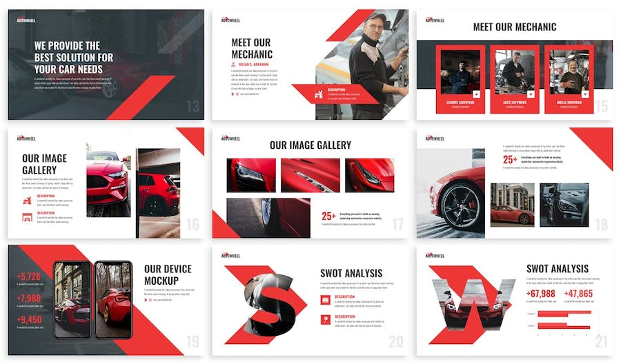 汽车车轮品牌介绍PPT模板 - 顶尖PPT