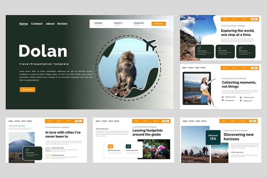 专业多用途旅游行业Keynote演示模板 - 顶尖PPT