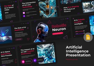 AI技术科技智能PPT模板 - 顶尖PPT