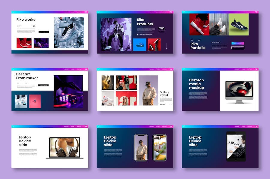 创意设计项目展示作品集方案Keynote模板 - 顶尖PPT