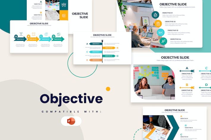 商业目标规划展示信息图表PPT模板 - 顶尖PPT