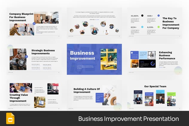 商务风格业务改进PPT模板 - 顶尖PPT