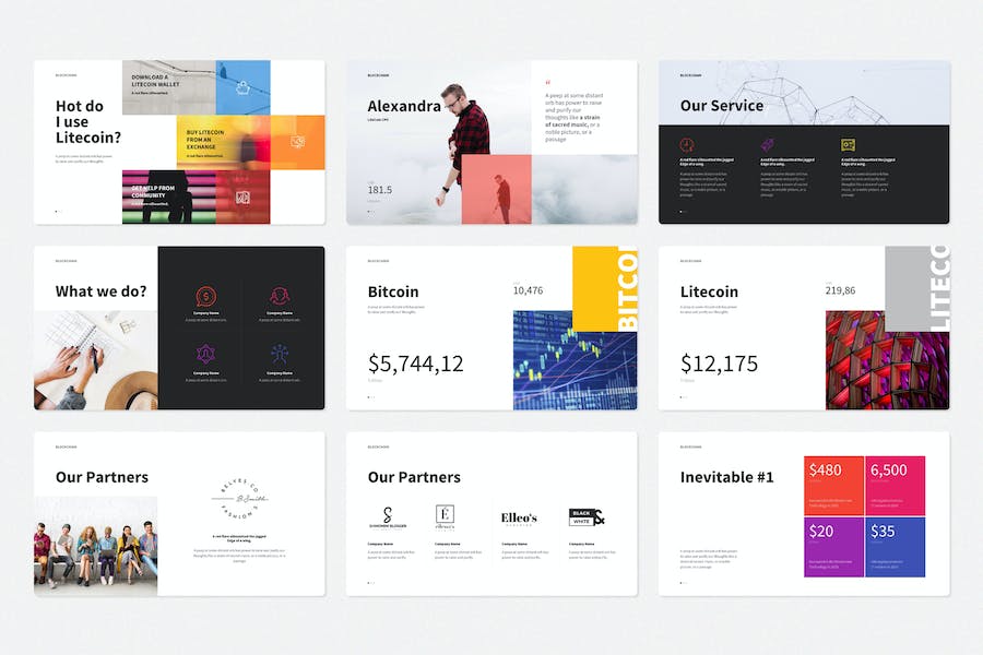 区块链技术介绍展示数据分析keynote模板 - 顶尖PPT