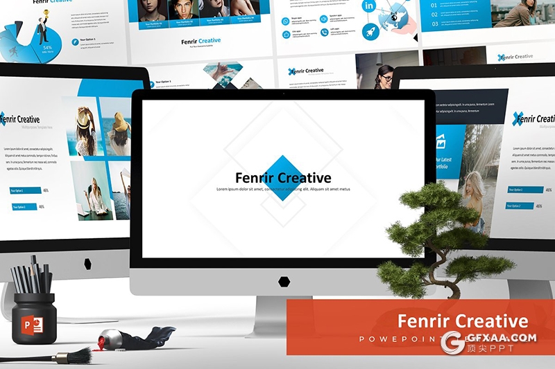 30页5种配色商务团队介绍工作汇报PPT模板 - 顶尖PPT