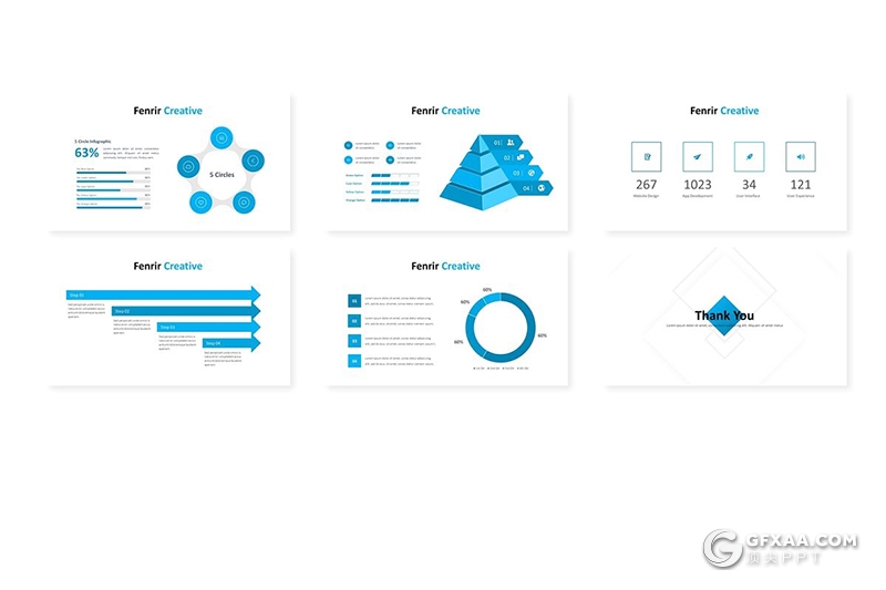 30页5种配色商务团队介绍工作汇报Google slides模板 - 顶尖PPT