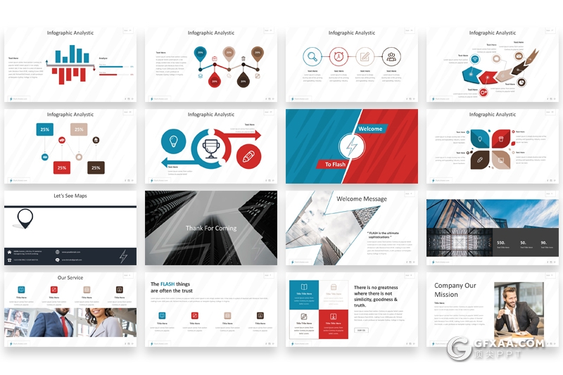 32页5种配色欧美商务风格企业团队介绍展示keynote模板 - 顶尖PPT