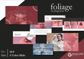 64页时尚杂志风格摄影图片展示模特写真ppt模板 3种主题配色 - 顶尖PPT