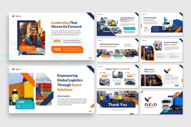 物流运输主题演讲keynote模板 - 顶尖PPT