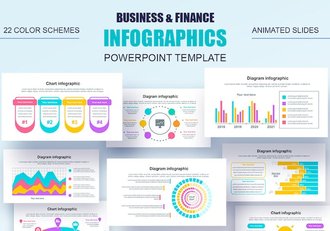 彩色创意数据图形图表PPT模板 - 顶尖PPT
